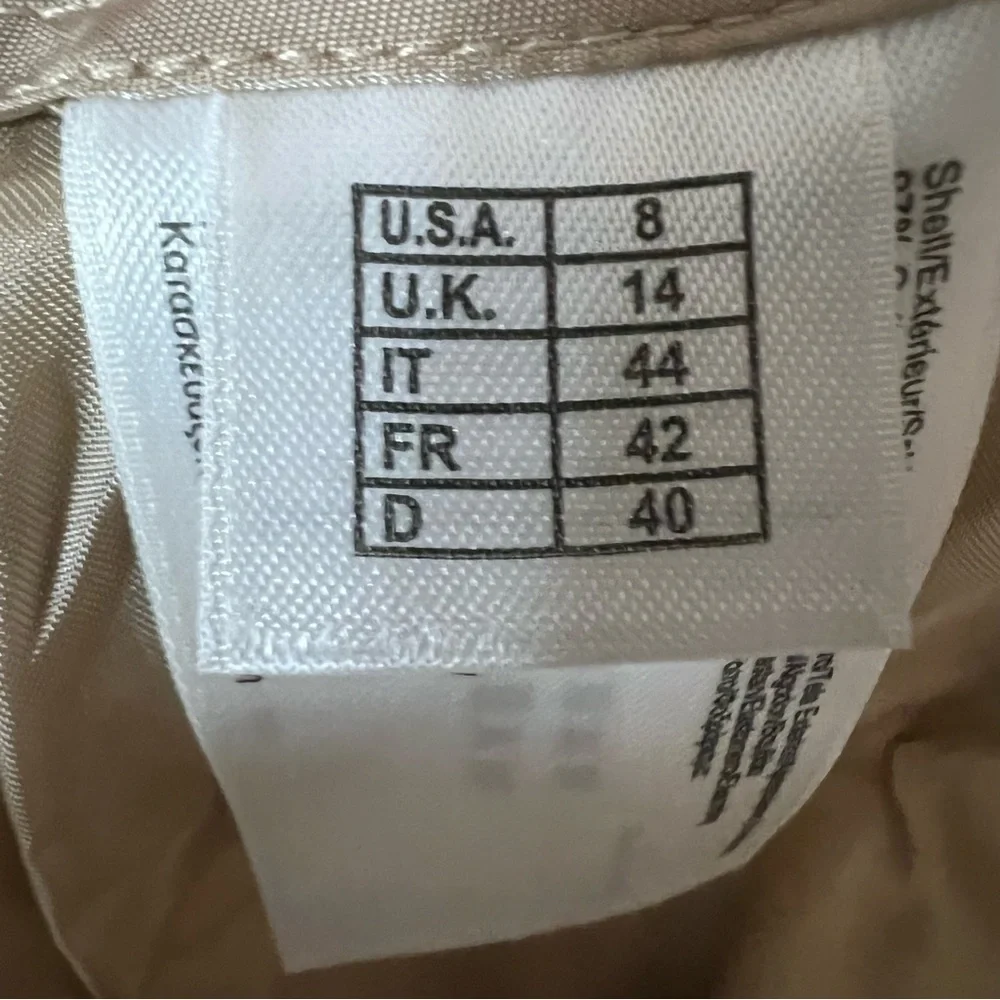 Brooks Brothers Cream Pencil Skirt Size 8 Woven in Italy Classic Tailored Khaki
